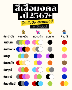 สีเสื้อมงคล 2567